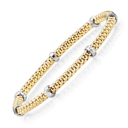 Goldkette Armband Armkette  mit Rollo elastisch 4 mm 585-14 Karat Gold