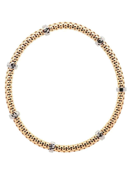 Goldkette Armband Armkette  mit Rollo elastisch 4 mm 585-14 Karat Gold