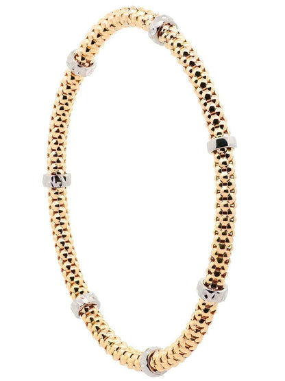 Goldkette Armband Armkette  mit Rollo elastisch 4 mm 585-14 Karat Gold