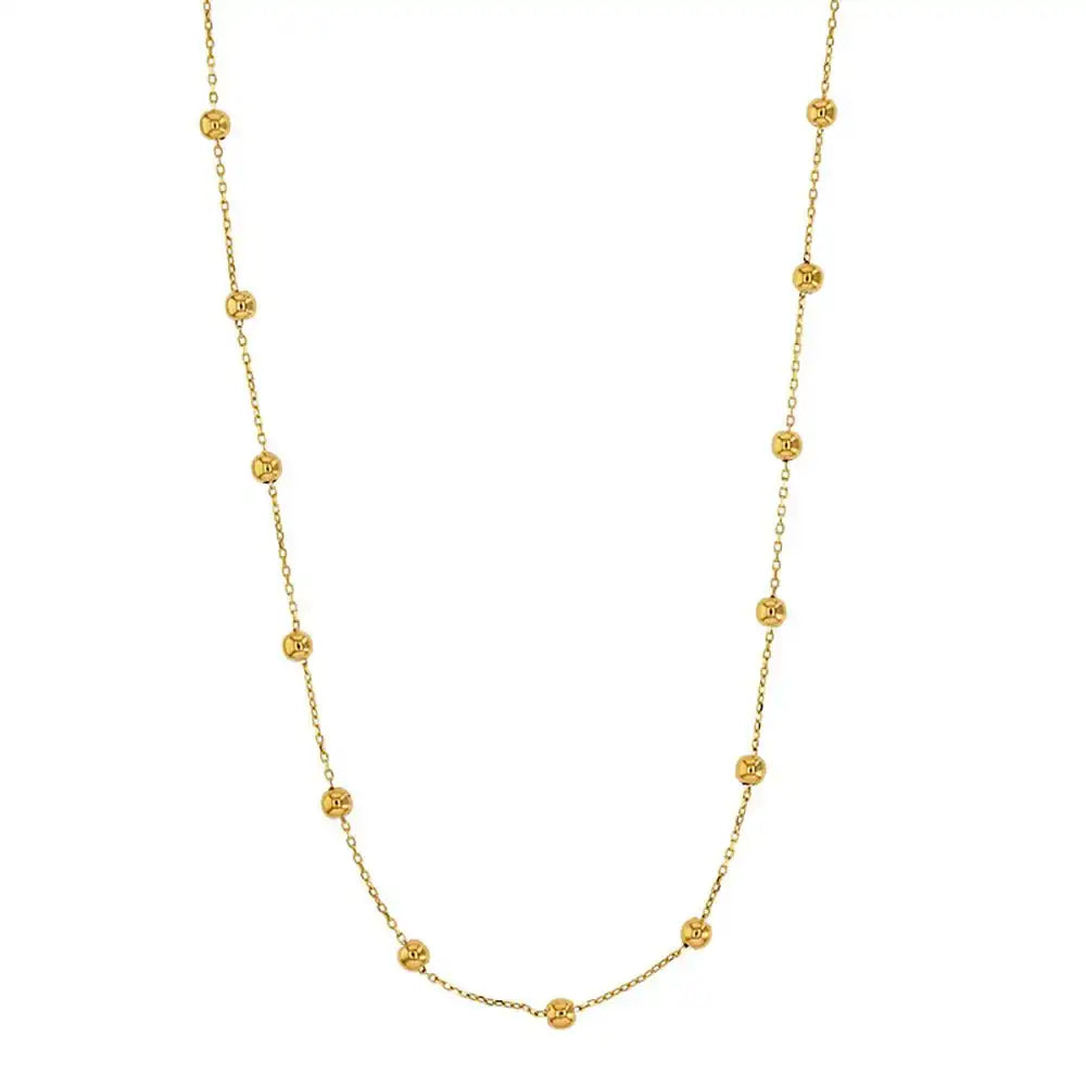Goldkette Collier Kette Halskette Kügelchen massiv 375 - 9 Karat Gold - Firma Holzenplotz - Silberketten - Goldketten.de
