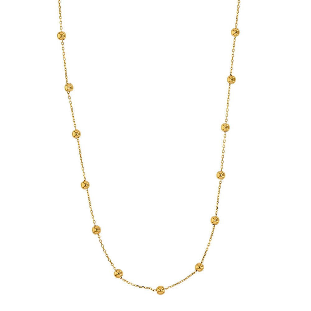 Goldkette Collier Kette Halskette Kügelchen massiv 375 - 9 Karat Gold - Firma Holzenplotz - Silberketten - Goldketten.de
