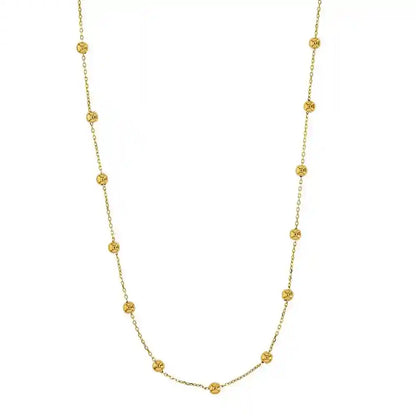 Goldkette Collier Kette Halskette Kügelchen massiv  375-9 Karat Gold