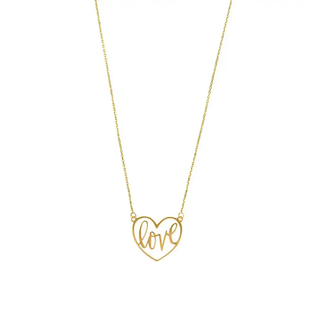 Goldkette Collier Kette Halskette Love massiv 375 - 9 Karat Gold - Firma Holzenplotz - Silberketten - Goldketten.de