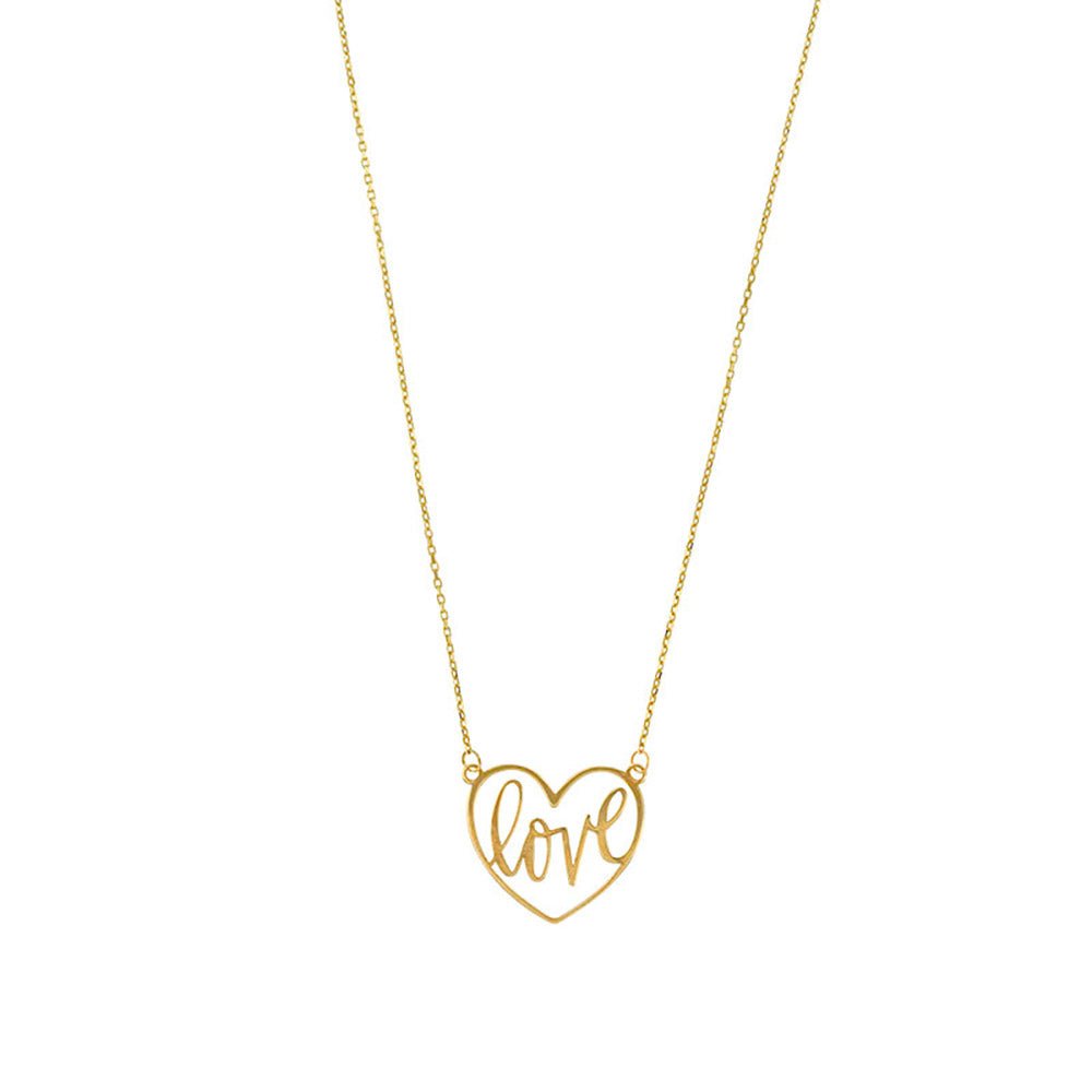 Goldkette Collier Kette Halskette Love massiv 375 - 9 Karat Gold - Firma Holzenplotz - Silberketten - Goldketten.de