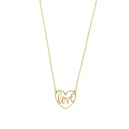 Goldkette Collier Kette Halskette Love massiv  375-9 Karat Gold