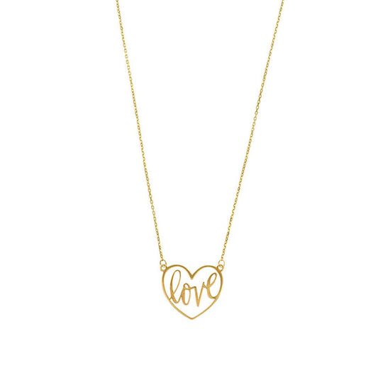 Goldkette Collier Kette Halskette Love massiv 375 - 9 Karat Gold - Firma Holzenplotz - Silberketten - Goldketten.de