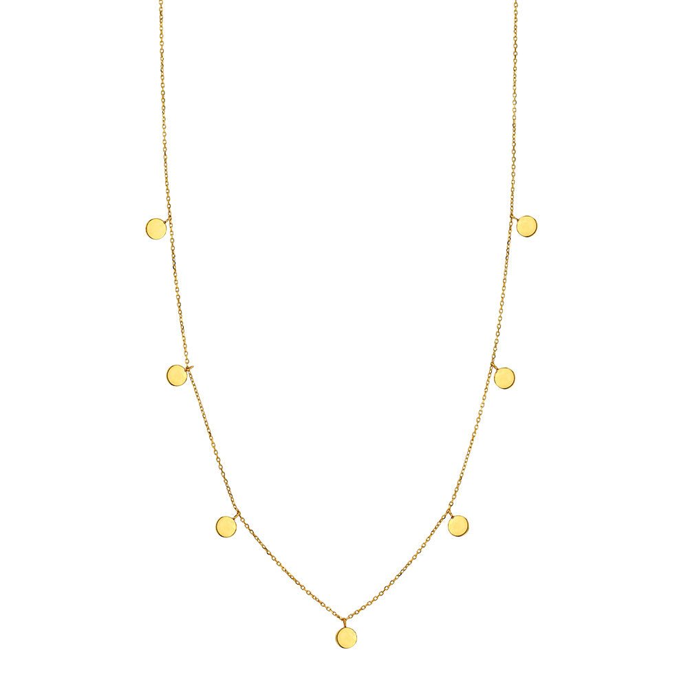 Goldkette Collier Kette Halskette Plättchen massiv 375 - 9 Karat Gold - Firma Holzenplotz - Silberketten - Goldketten.de