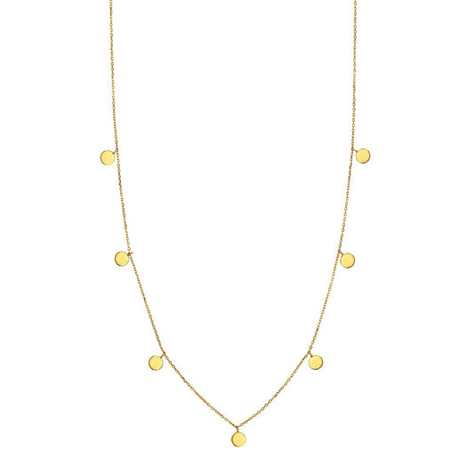Goldkette Collier Kette Halskette Plättchen massiv 375 - 9 Karat Gold - Firma Holzenplotz - Silberketten - Goldketten.de