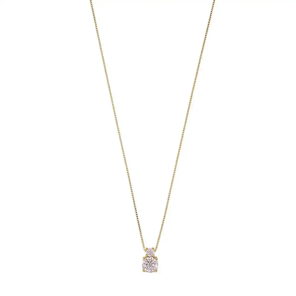Goldkette Collier Kette Halskette Zirkonia massiv 375 - 9 Karat Gold - Firma Holzenplotz - Silberketten - Goldketten.de