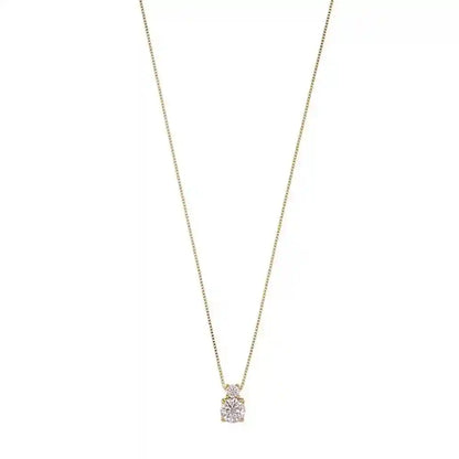 Goldkette Collier Kette Halskette Zirkonia massiv  375-9 Karat Gold