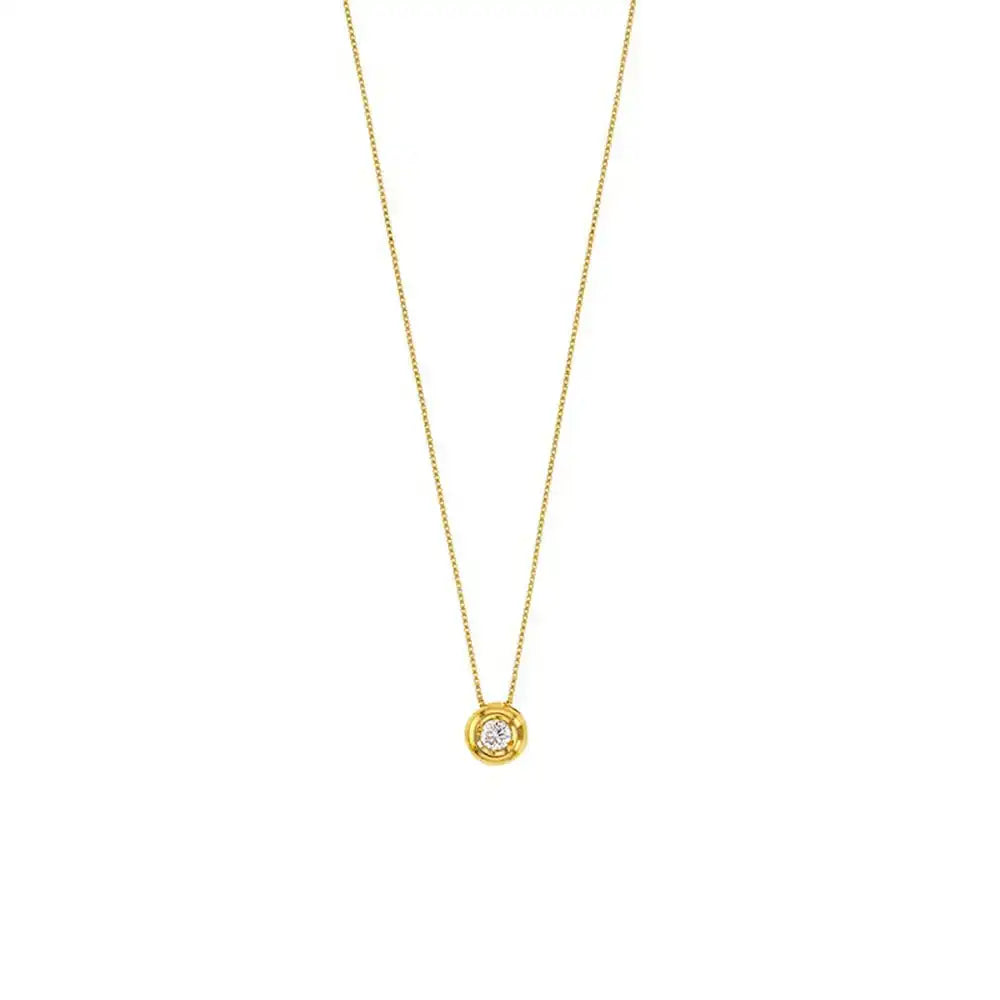Goldkette Collier Kette Halskette Zirkonia massiv 375 - 9 Karat Gold - Firma Holzenplotz - Silberketten - Goldketten.de