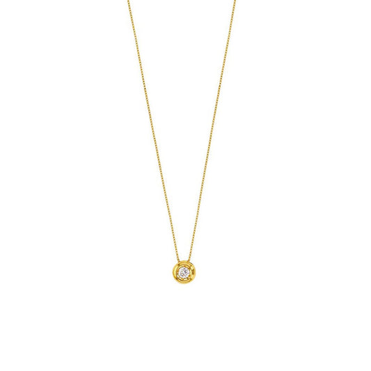 Goldkette Collier Kette Halskette Zirkonia massiv 375 - 9 Karat Gold - Firma Holzenplotz - Silberketten - Goldketten.de