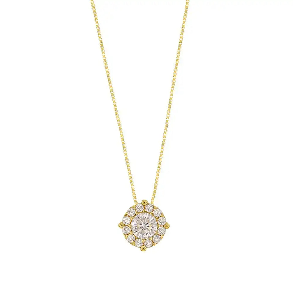 Goldkette Collier Kette Halskette Zirkonia massiv 375 - 9 Karat Gold - Firma Holzenplotz - Silberketten - Goldketten.de