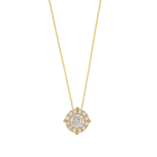Goldkette Collier Kette Halskette Zirkonia massiv 375 - 9 Karat Gold - Firma Holzenplotz - Silberketten - Goldketten.de