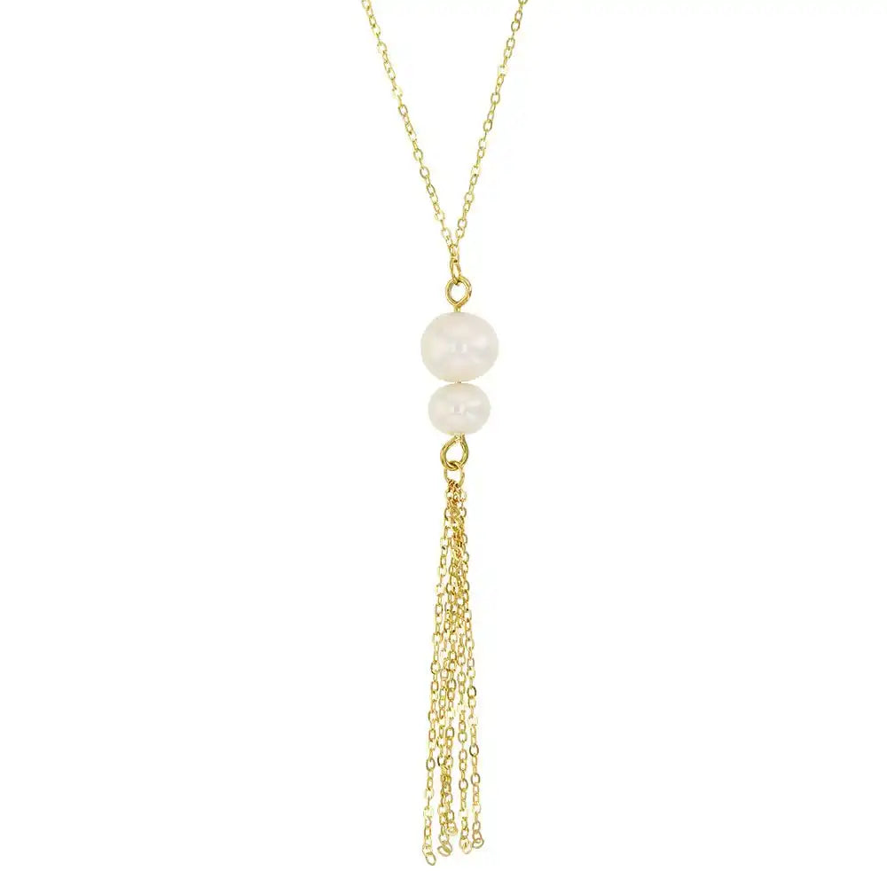 Goldkette Collier Kette mit Süsswasserperlen massiv 375 - 9 Karat Gold - Firma Holzenplotz - Silberketten - Goldketten.de
