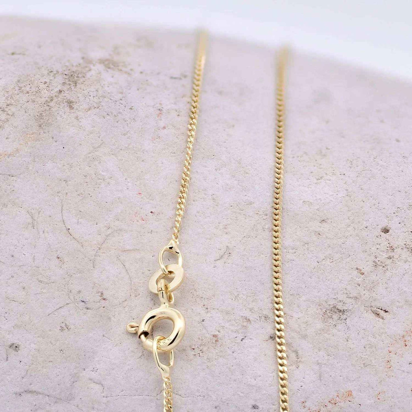 Goldkette Echt 333 - 8 Karat Panzerkette 1,1 mm Gold Halskette - Juwelier Qualität - hochglanzpoliert und diamantiert - Made in Germany - Firma Holzenplotz - Silberketten-Goldketten.de 