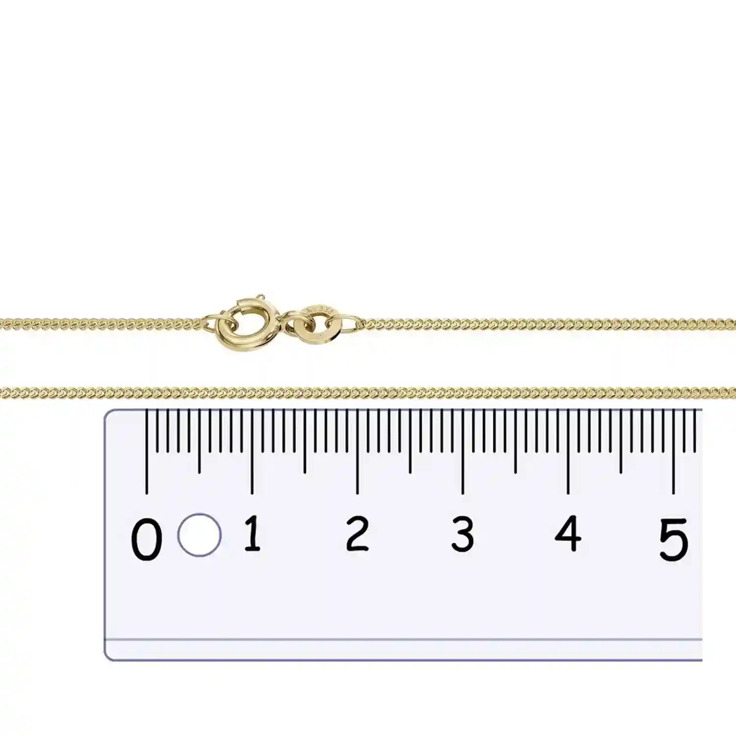Goldkette Echt 333 - 8 Karat Panzerkette 1,1 mm Gold Halskette - Juwelier Qualität - hochglanzpoliert und diamantiert - Made in Germany - Firma Holzenplotz - Silberketten-Goldketten.de 
