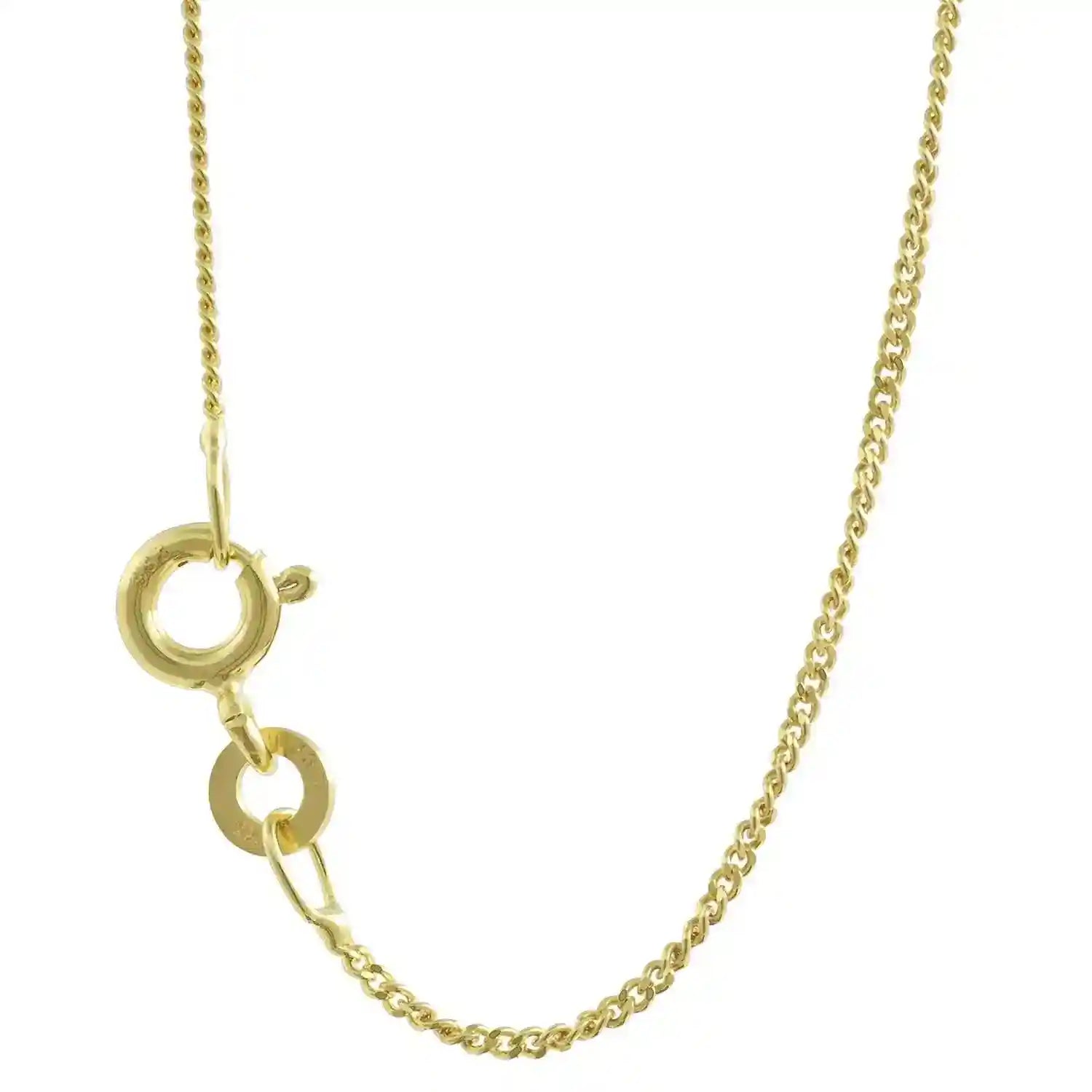Goldkette Echt 333 - 8 Karat Panzerkette 1,1 mm Gold Halskette - Juwelier Qualität - hochglanzpoliert und diamantiert - Made in Germany - Firma Holzenplotz - Silberketten-Goldketten.de 