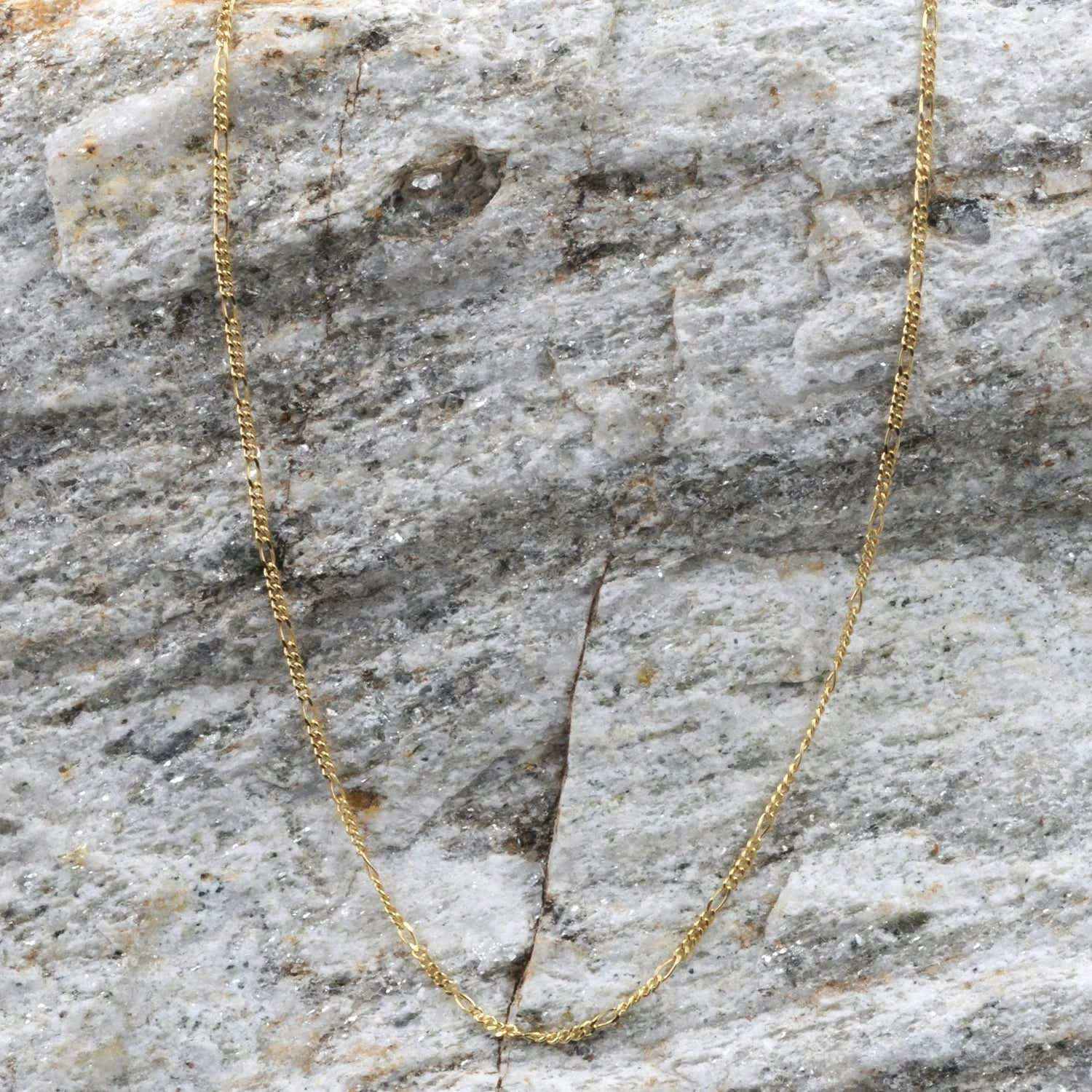 Goldkette Figarokette diamantiert Halskette 1,5 mm - 333-8 Karat Gold - Firma Holzenplotz - Silberketten-Goldketten.de 
