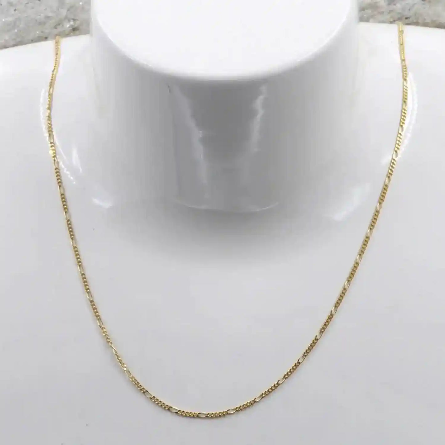 Goldkette Figarokette diamantiert Halskette 1,5 mm - 333-8 Karat Gold - Firma Holzenplotz - Silberketten-Goldketten.de 