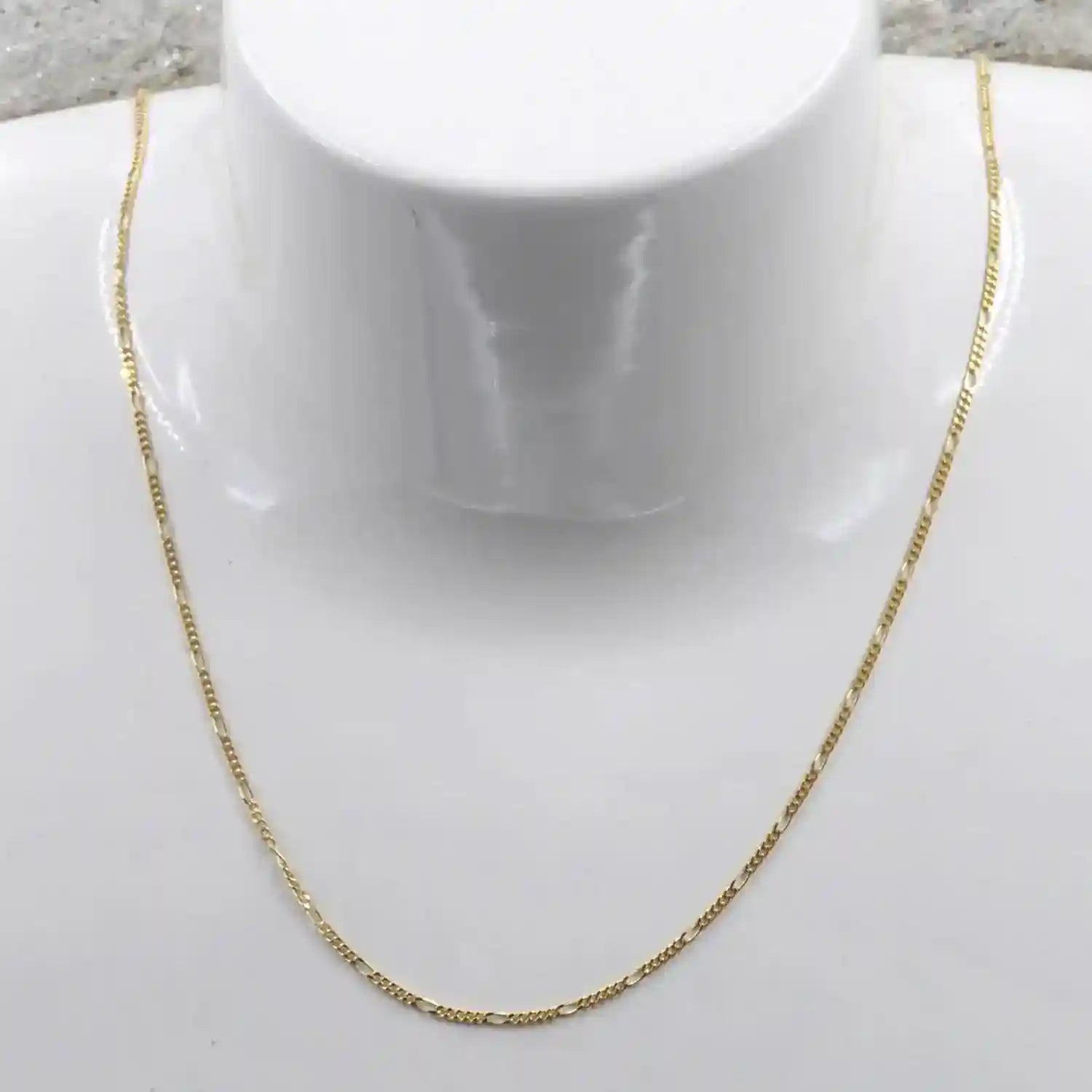Goldkette Figarokette diamantiert Halskette 1,5 mm - 333-8 Karat Gold - Firma Holzenplotz - Silberketten-Goldketten.de 