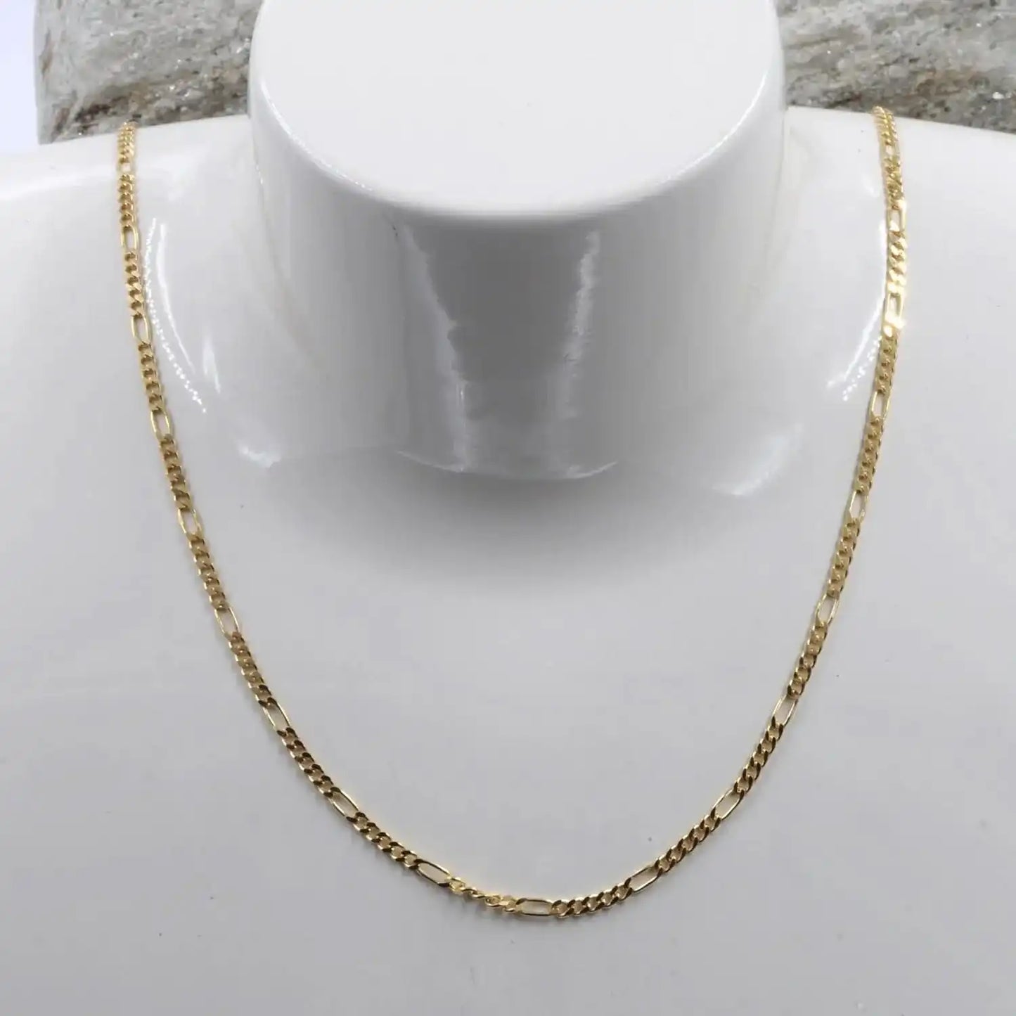 Goldkette Figarokette diamantiert Halskette 1,9 mm - 333 - 8 Karat Gold - Firma Holzenplotz - Silberketten - Goldketten.de