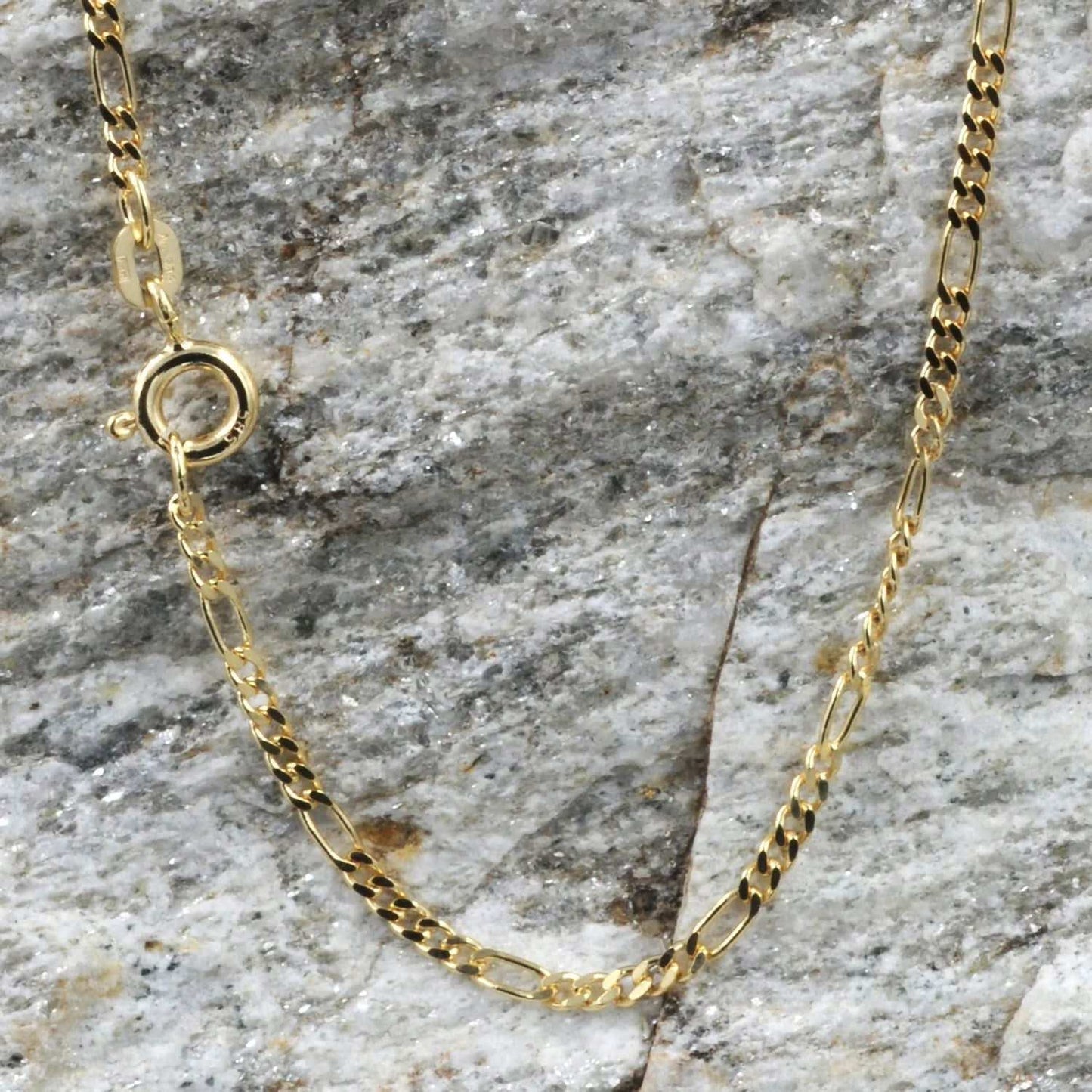 Goldkette Figarokette diamantiert Halskette 1,9 mm - 333 - 8 Karat Gold - Firma Holzenplotz - Silberketten - Goldketten.de