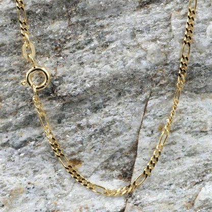 Goldkette Figarokette diamantiert Halskette 1,9 mm - 333 - 8 Karat Gold - Firma Holzenplotz - Silberketten - Goldketten.de