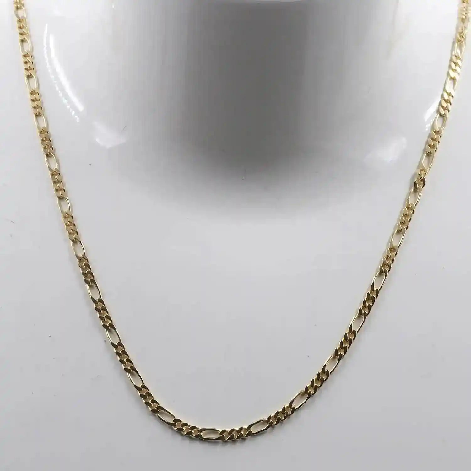 Goldkette Figarokette diamantiert Halskette 2,2 mm - 333-8 Karat Gold - Firma Holzenplotz - Silberketten-Goldketten.de 