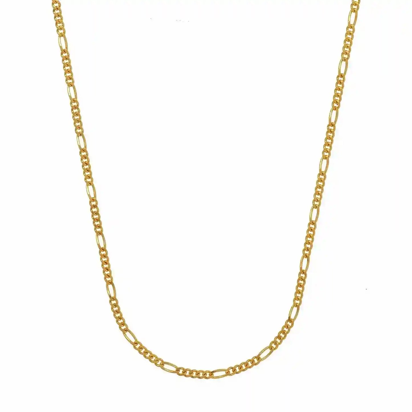 Goldkette Figarokette Länge 36cm - Breite 1,1mm - 585-14 Karat Gold