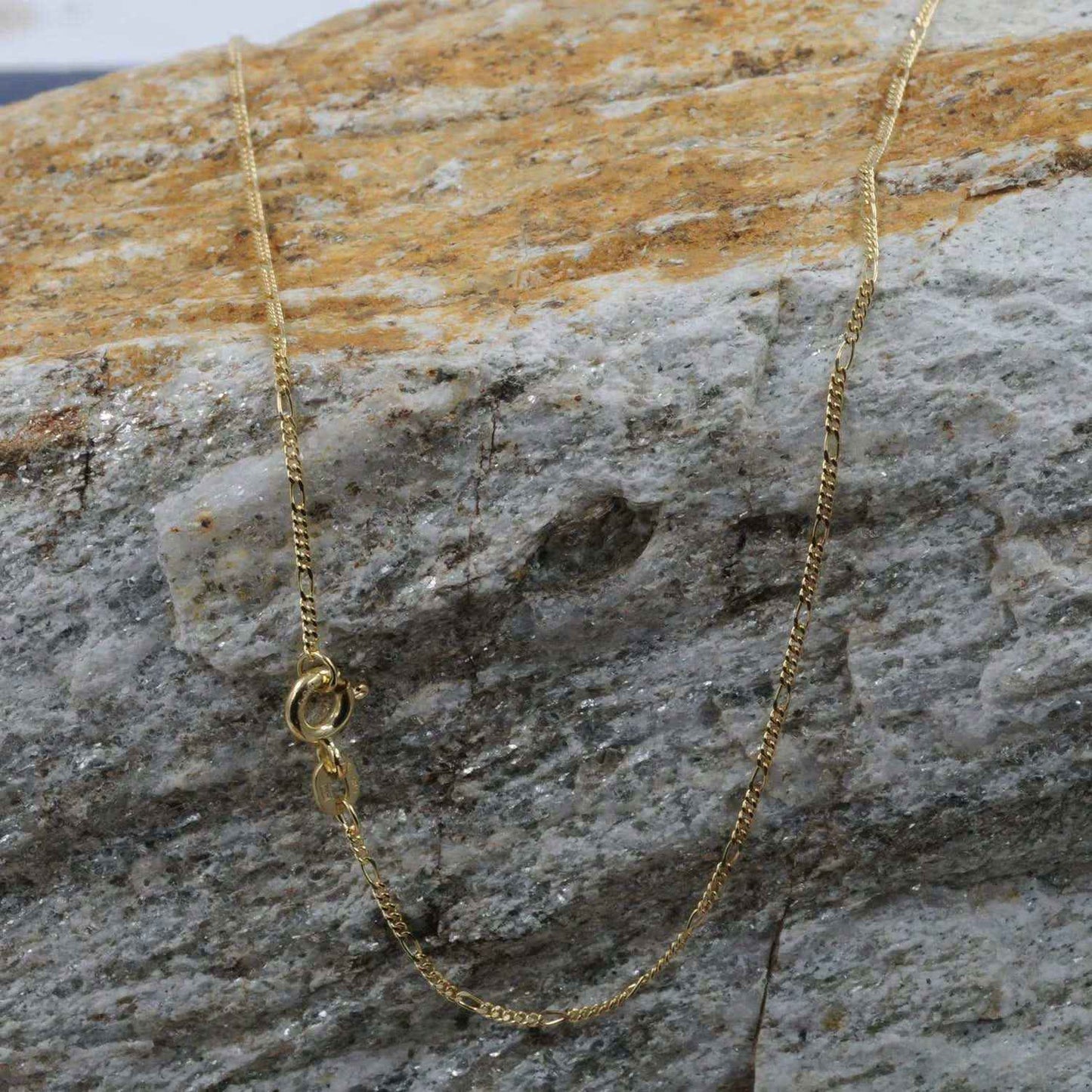Goldkette Figarokette Länge 42cm - Breite 1,1mm - 585-14 Karat Gold
