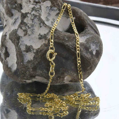 Goldkette Figarokette Länge 45cm - Breite 1,9mm - 585-14 Karat Gold