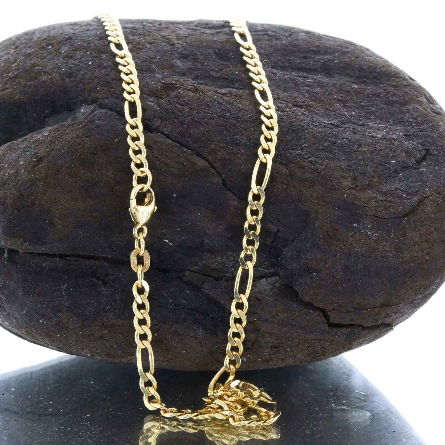 Goldkette Figarokette Länge 45cm - Breite 2,8mm - 585-14 Karat Gold