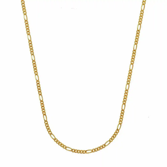 Goldkette Figarokette Länge 50cm - Breite 1,1mm - 585-14 Karat Gold