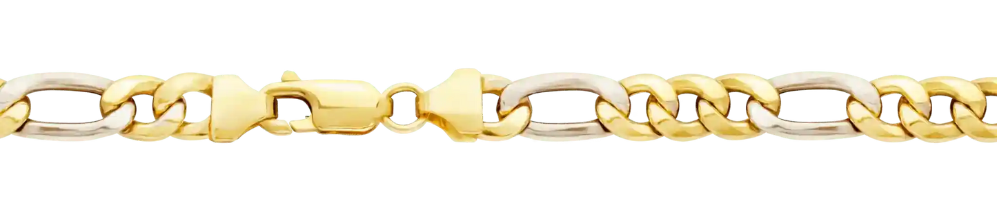 5,7 mm 50 cm 585 - 14 Karat Gelbgold Figarokette massiv Gold hochwertige Halskette 12,2 g