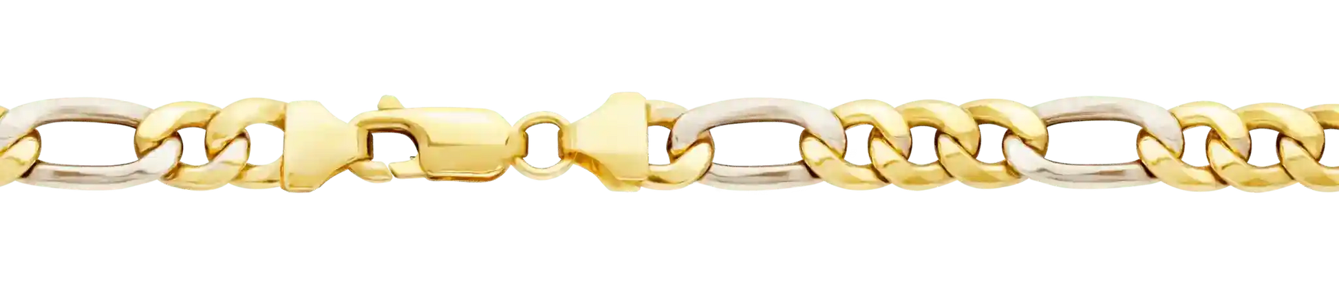 5,7 mm 50 cm 585 - 14 Karat Gelbgold Figarokette massiv Gold hochwertige Halskette 12,2 g