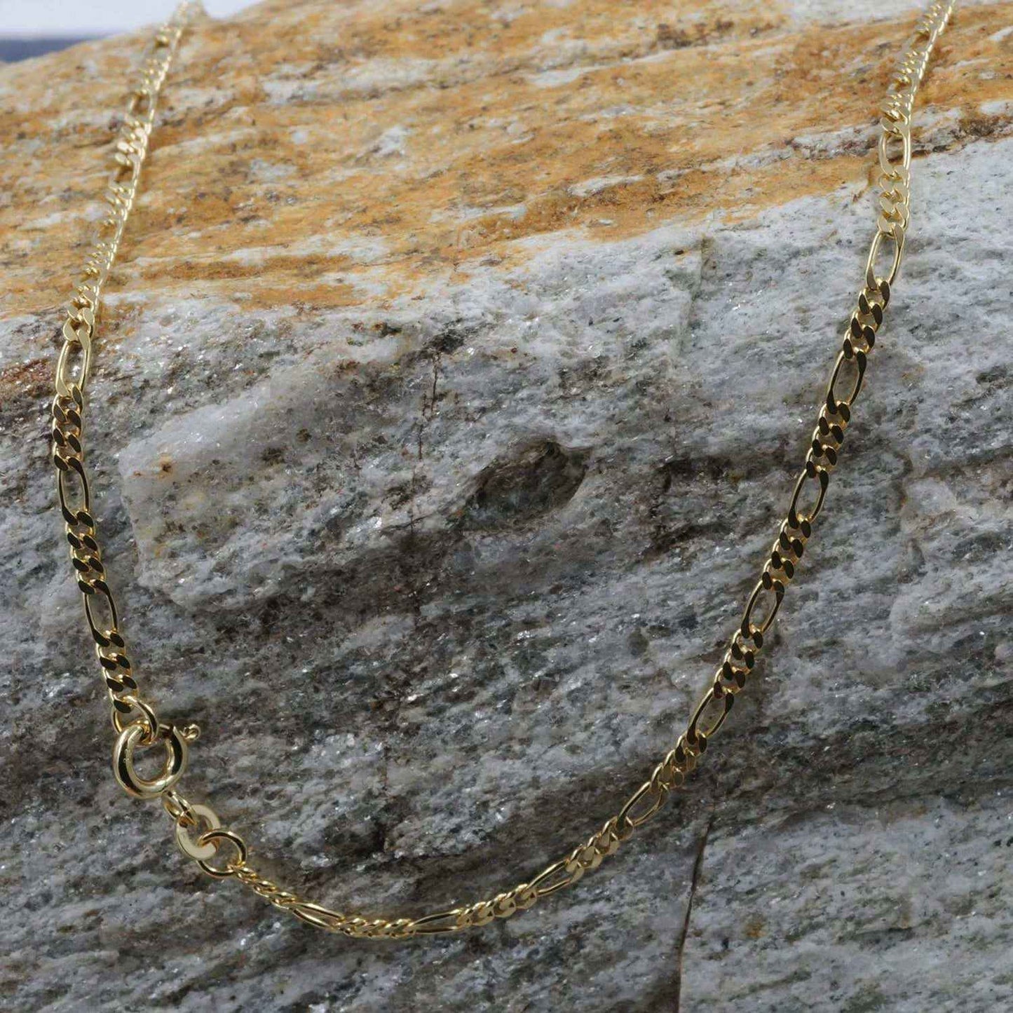 Goldkette Figarokette Länge 55cm - Breite 2,2mm - 585-14 Karat Gold