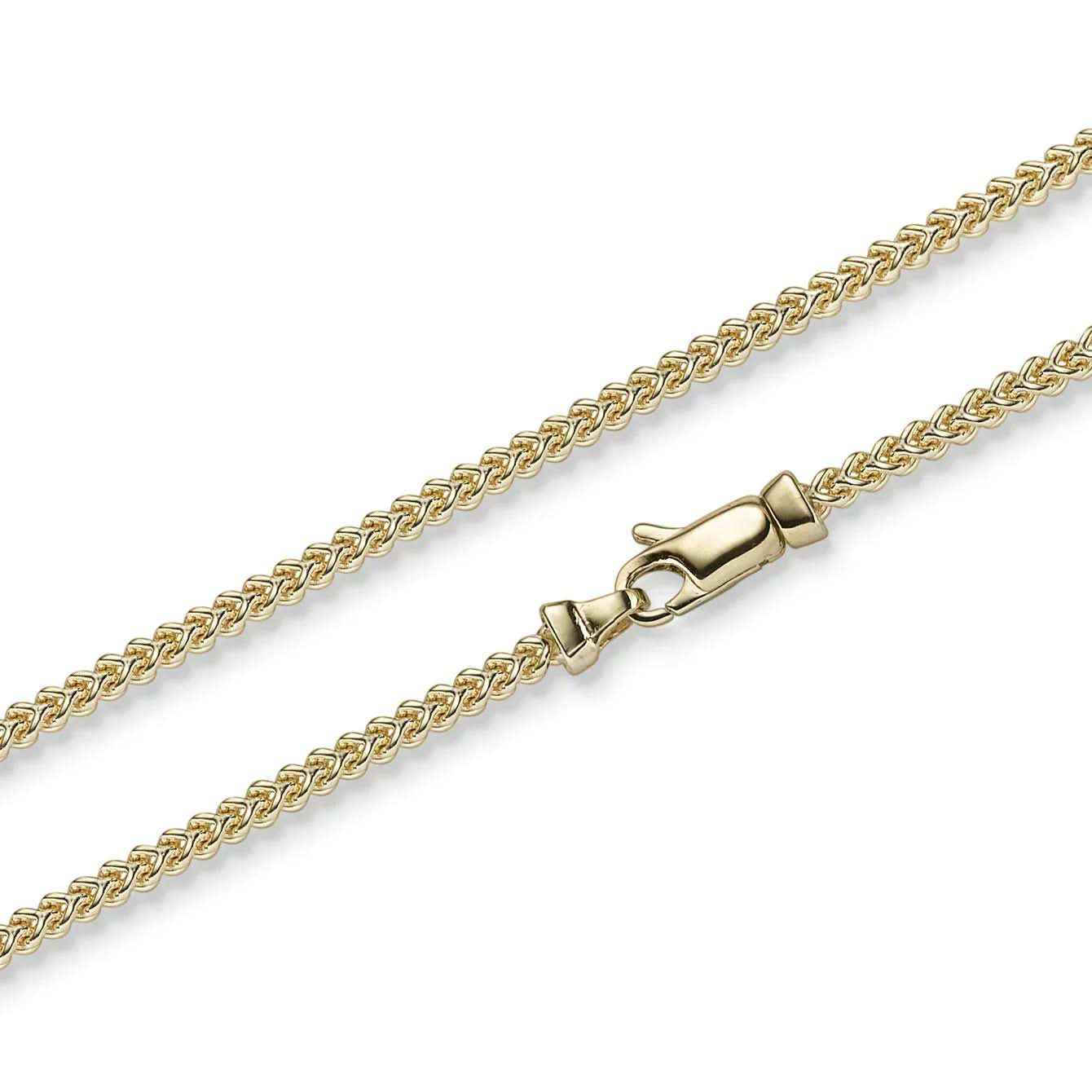 Goldkette Franco Halskette Breite 2,0 mm massiv 585-14 Karat Gold - Firma Holzenplotz - Silberketten-Goldketten.de 