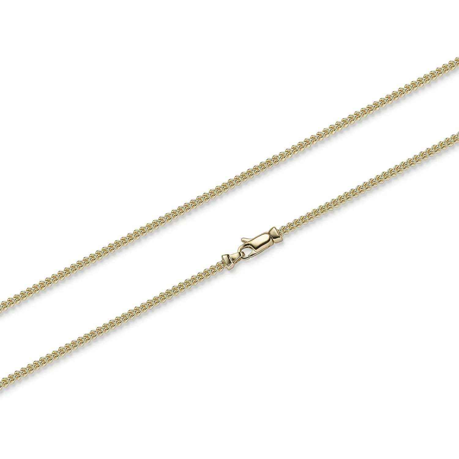 Goldkette Franco Halskette Breite 2,0 mm massiv 585-14 Karat Gold - Firma Holzenplotz - Silberketten-Goldketten.de 