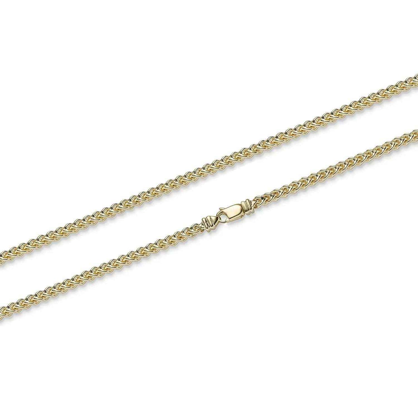 Goldkette Franco Halskette Breite 3,5 mm massiv 585-14 Karat Gold - Firma Holzenplotz - Silberketten-Goldketten.de 