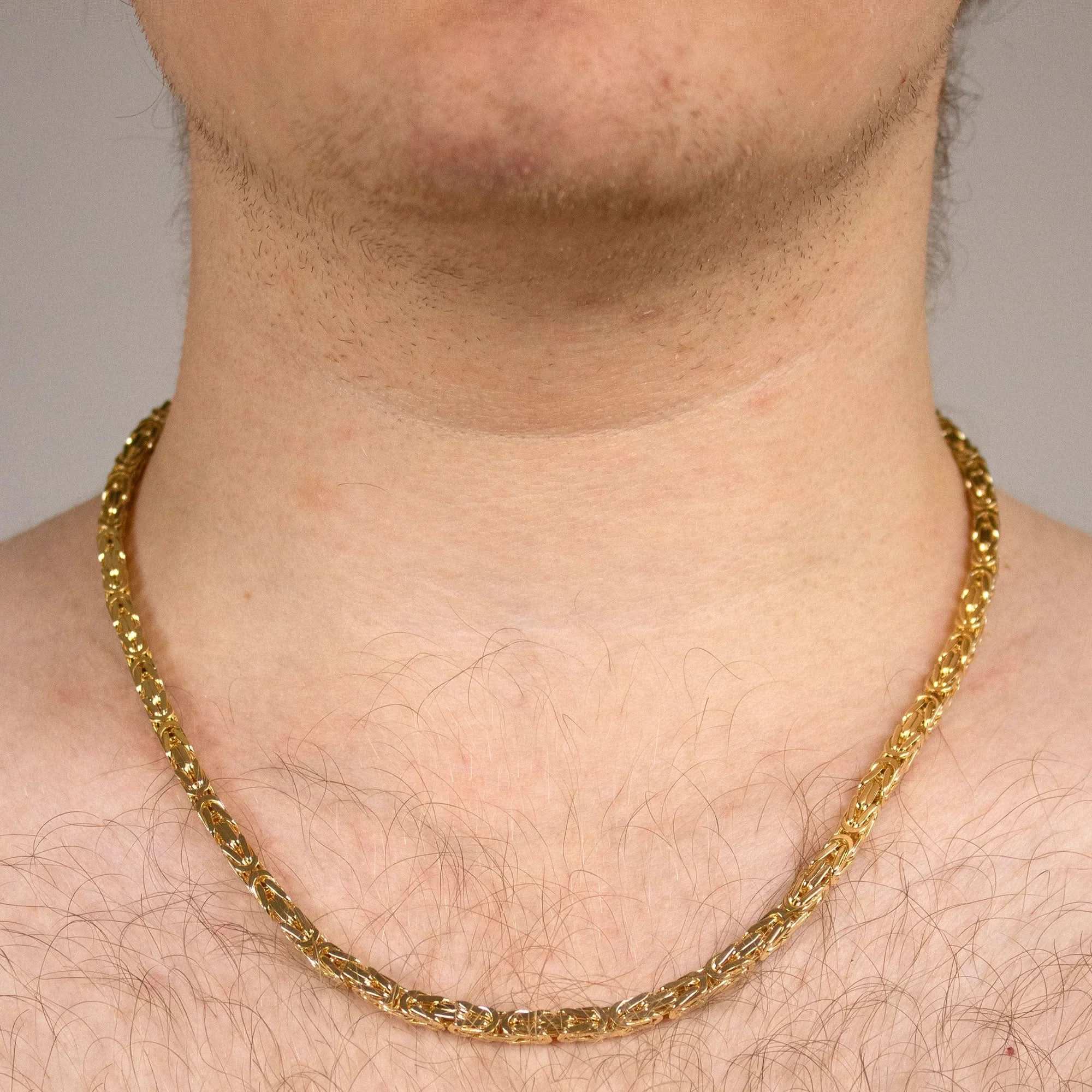 Goldkette Königskette Breite 4,0mm - 750 - 18 Karat Gold - Firma Holzenplotz - Silberketten - Goldketten.de