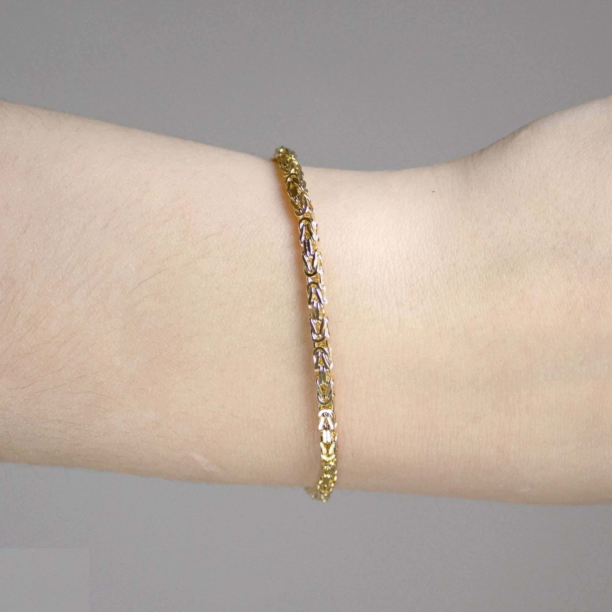 Goldkette Königskette Halskette Breite 2,5 mm massiv 750-18 Karat Gold
