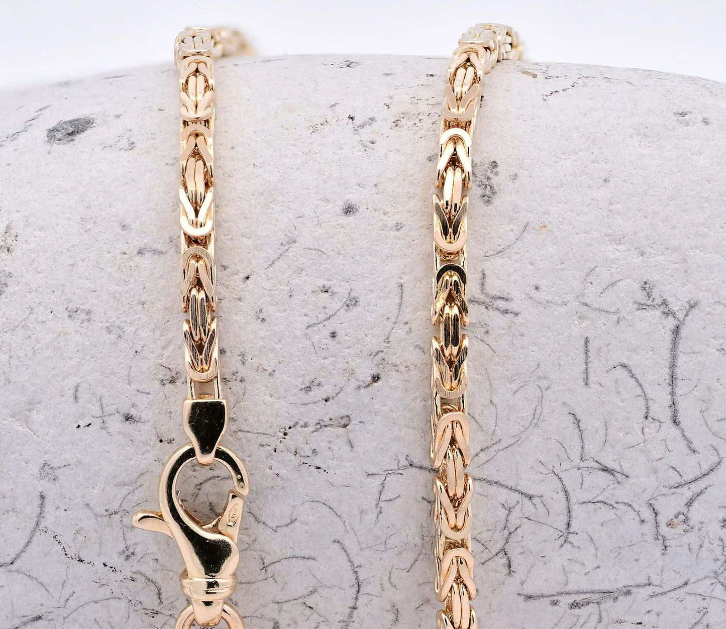 Goldkette Königskette Halskette Breite 2,5 mm massiv 750-18 Karat Gold