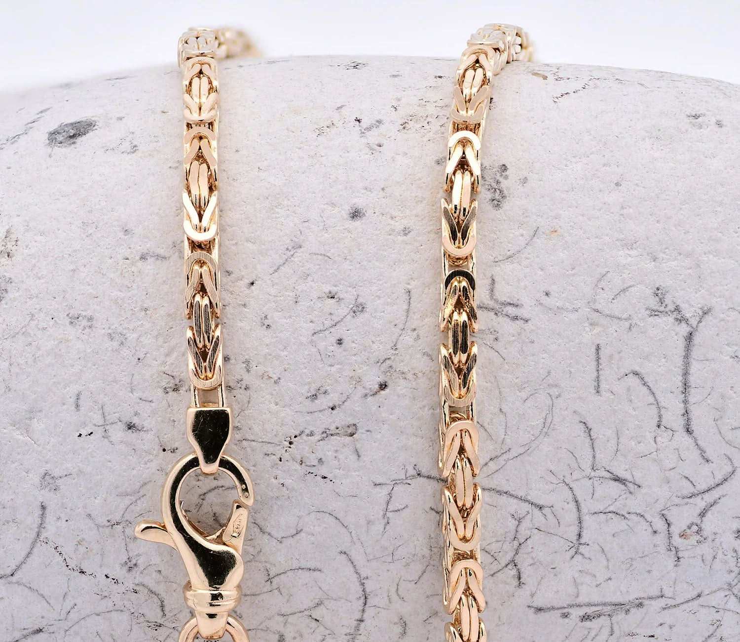 Goldkette Königskette Halskette Breite 2,5 mm massiv 750-18 Karat Gold