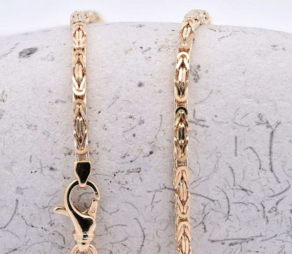 Goldkette Königskette Halskette Breite 2,5 mm massiv 750-18 Karat Gold