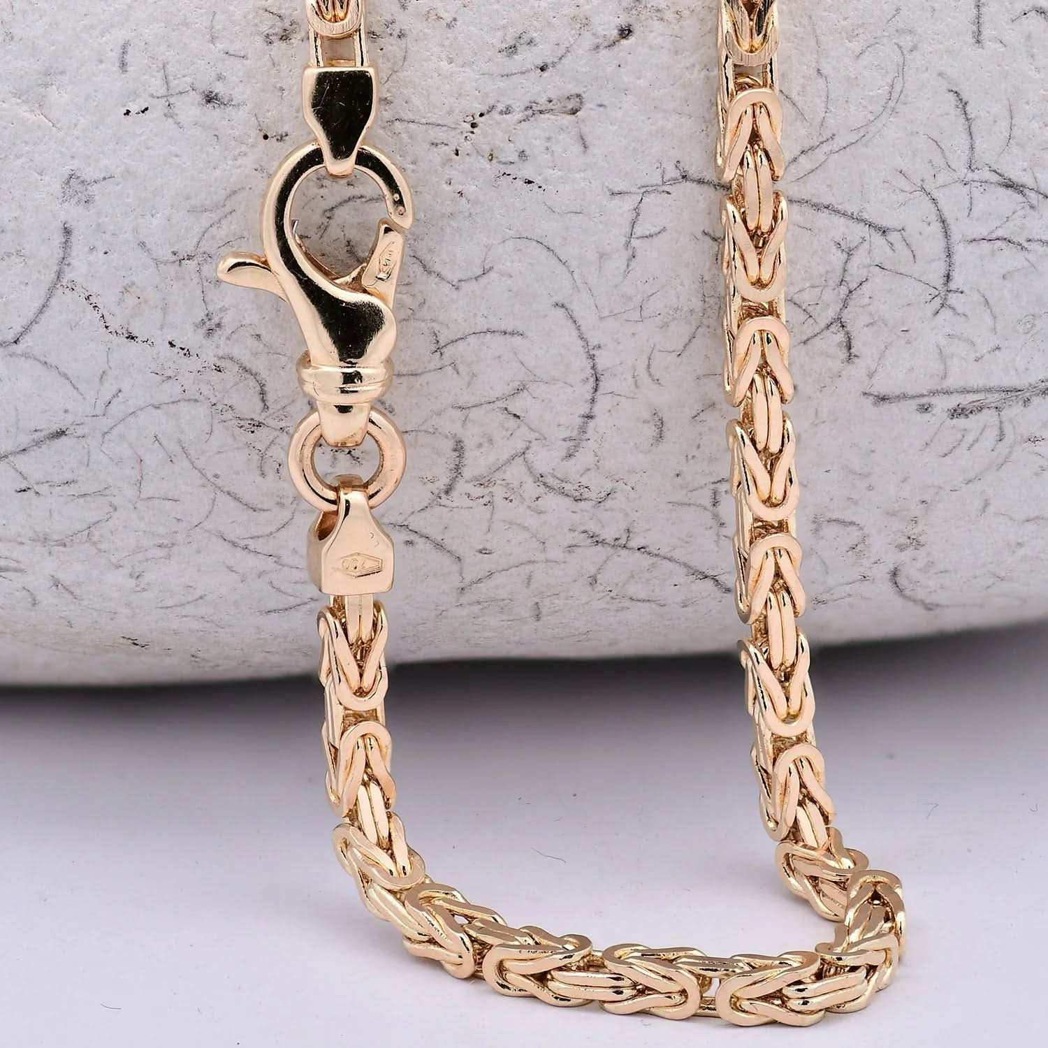 Goldkette Königskette Halskette Breite 2,5 mm massiv 750-18 Karat Gold