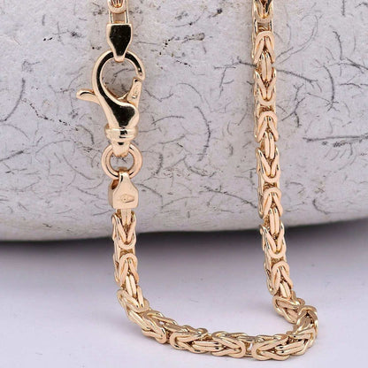 Goldkette Königskette Halskette Breite 2,5 mm massiv 750-18 Karat Gold