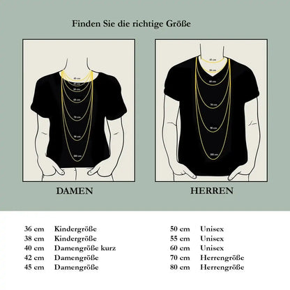 Goldkette Königskette Halskette Breite 2,5 mm massiv 750-18 Karat Gold