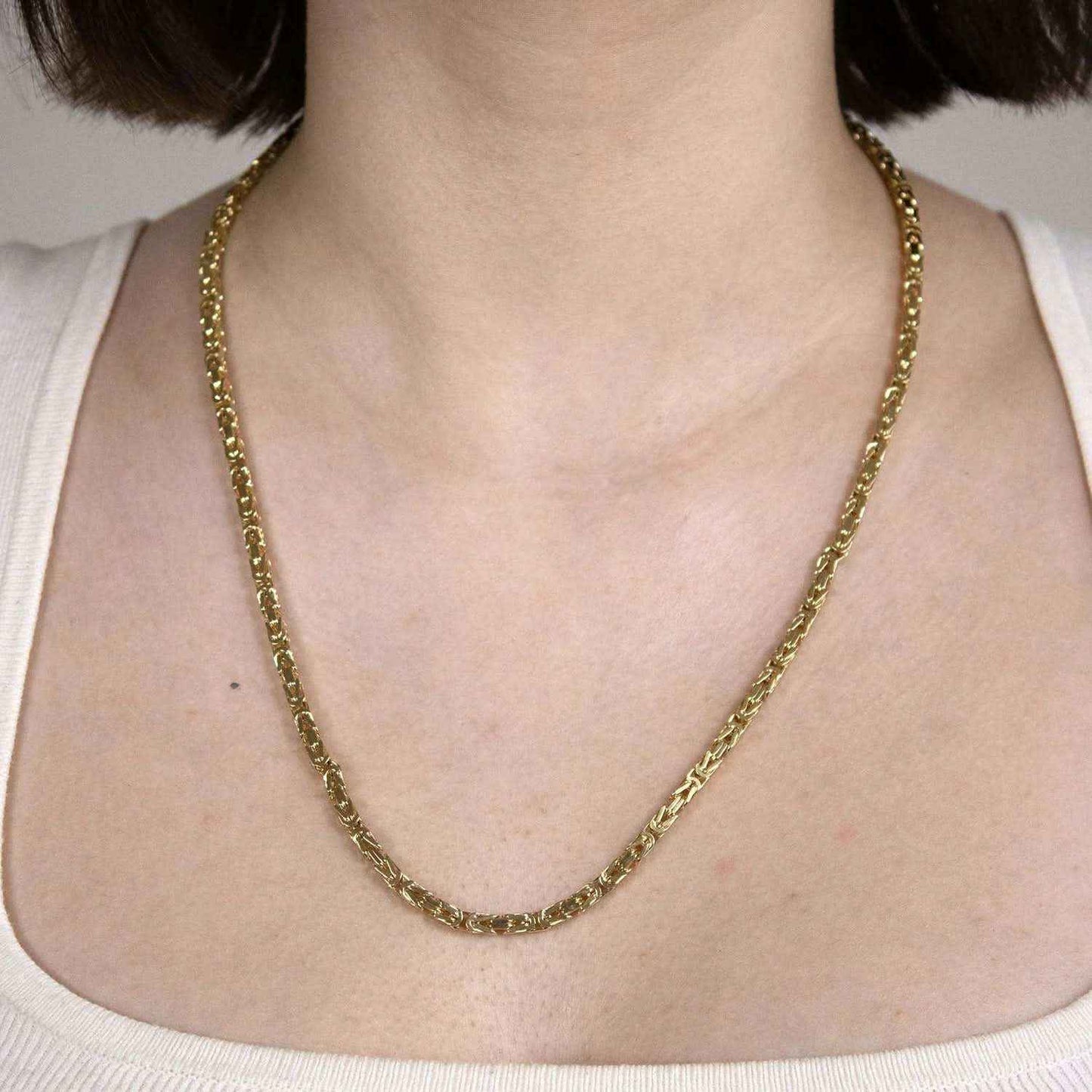 Goldkette Königskette Halskette Breite 3,0 mm massiv 585-14 Karat Gold