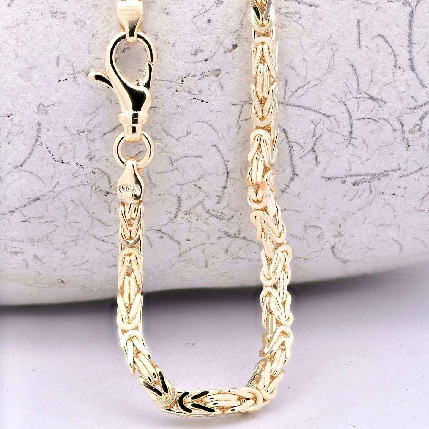 Goldkette Königskette Halskette Breite 3,0 mm massiv 585-14 Karat Gold
